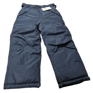 London Fog Snow Pants Youth 7 Large Navy Insulated Winter Ski Outdoor Boys Girls